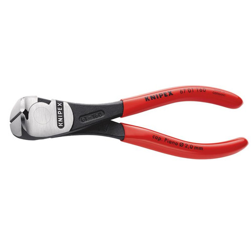 KNIPEX 81709 67 01 160 SBE High Leverage End Cutting Nippers, 160mm