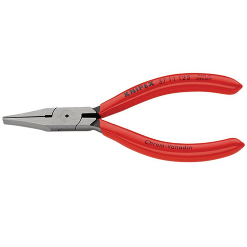 KNIPEX 55952 37 11 125 Flat Nose Pliers for precision mechanics plastic coated black atramentized, 125mm