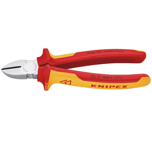 KNIPEX 18451 70 06 180SB Diagonal Side Cutter, 180mm