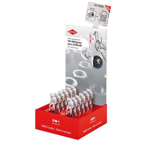 Draper 25004 KNIPEX 00 18 01 V42 Counter Display of 86 04 100 Pliers Wrench XS, 12 parts, 200mm