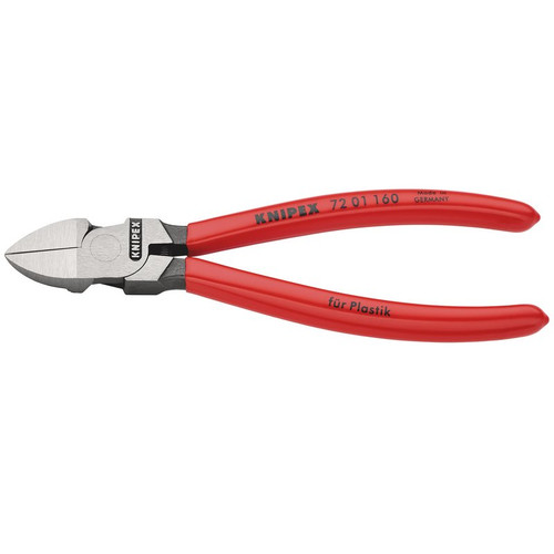 KNIPEX 34181 72 01 160 Diagonal Cutters for plastics plastic coated, 160mm