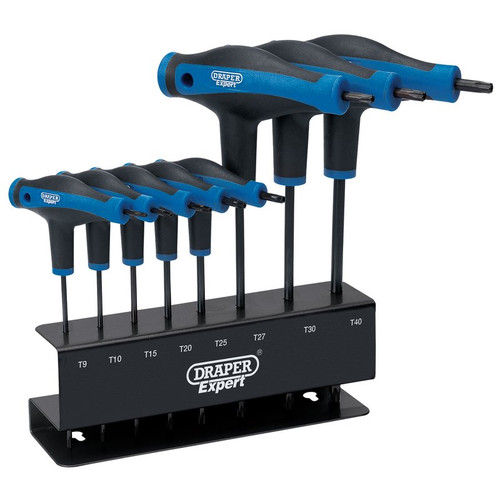 Draper Expert 33872 TX-STAR® Soft Grip Metric T-Handle Key Set (8 Piece)