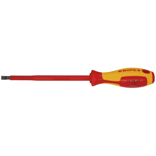 KNIPEX 18796 98 20 65 VDE Insulated Slotted Screwdriver, 6.5 x 150mm
