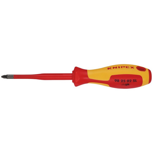 KNIPEX 72474 98 25 02 SL VDE Insulated Pozidriv® Screwdriver, PZ2 x 100mm - Slim