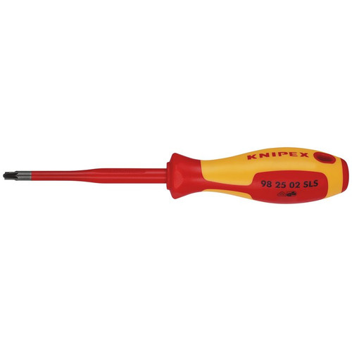 KNIPEX 28058 98 25 02 SLS VDE Insulated Plus/Minus Pozidriv® Screwdriver, PZ/S2 x 100mm