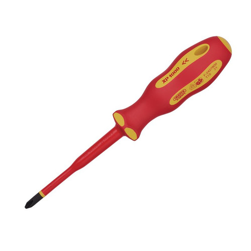 XP1000 02164 VDE Slimline Cross Slot Screwdriver, No.2 x 100mm