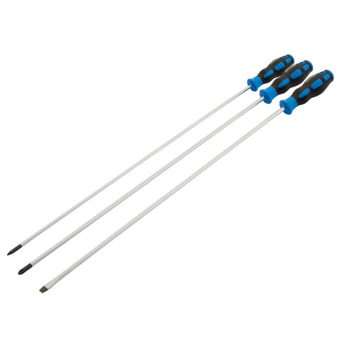 Draper 32603 Extra Long Reach Soft Grip Screwdriver Set, 450mm (3 Piece)