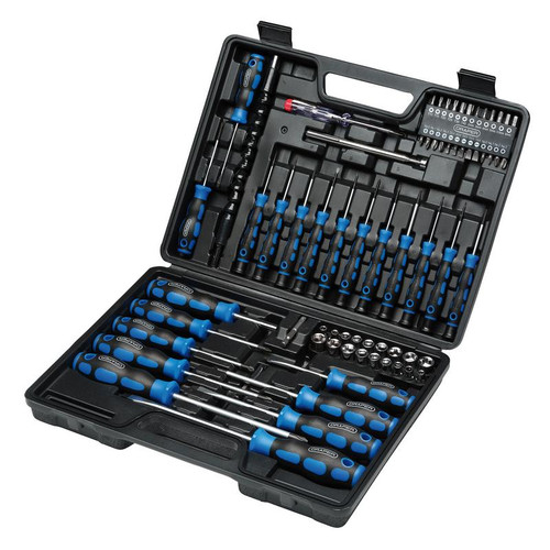 Draper 40850 Screwdriver, Socket and Bit Set, Blue (70 Piece)