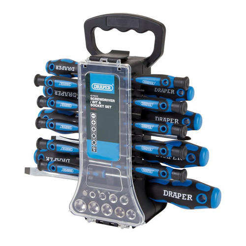 Draper 20721 Screwdriver, Socket and Bit Set (49 Piece)