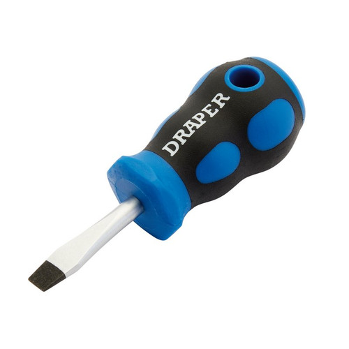 Draper 48921 Soft Grip Plain Slot Screwdriver, 6 x 38mm