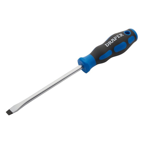 Draper 48924 Soft Grip Plain Slot Screwdriver, 8 x 150mm