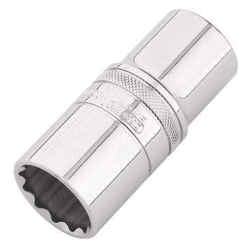 Draper Expert 22424 Metric Deep Socket, 1/2" Sq. Dr.,Polished Chrome, 25mm