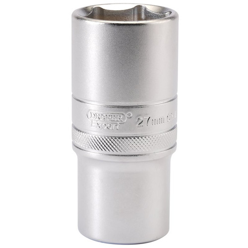 Draper Expert 16657 6 Point Metric Deep Socket, 1/2" Sq. Dr., 27mm