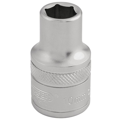 Draper Expert 16598 6 Point Metric Socket, 1/2" Sq. Dr., 10mm