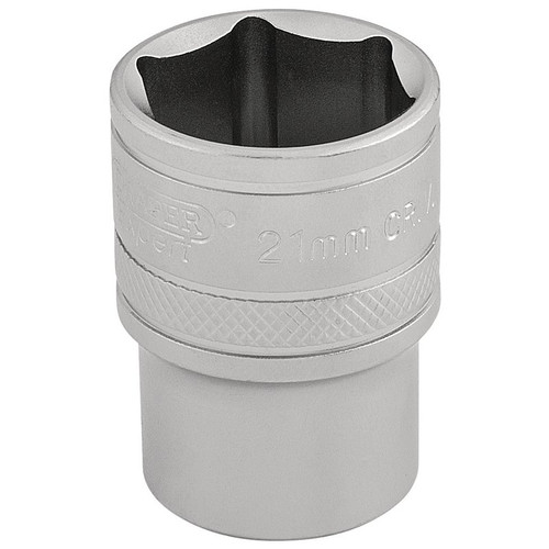 Draper Expert 16612 6 Point Metric Socket, 1/2" Sq. Dr., 21mm