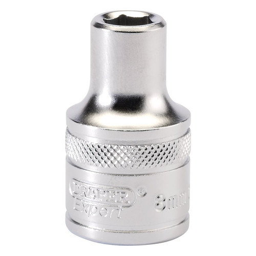 Draper Expert 16595 6 Point Metric Socket, 1/2" Sq. Dr., 8mm
