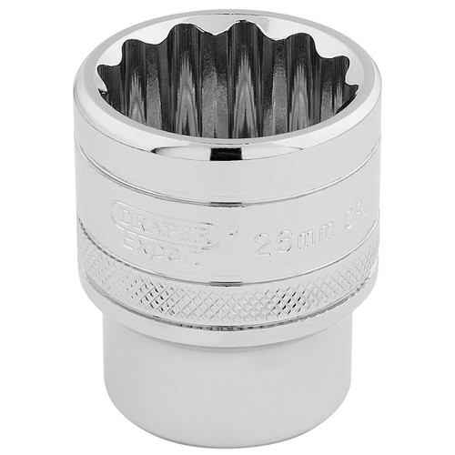 Draper Expert 33441 HI-TORQ® 12 Point Socket, 1/2" Sq. Dr., 26mm