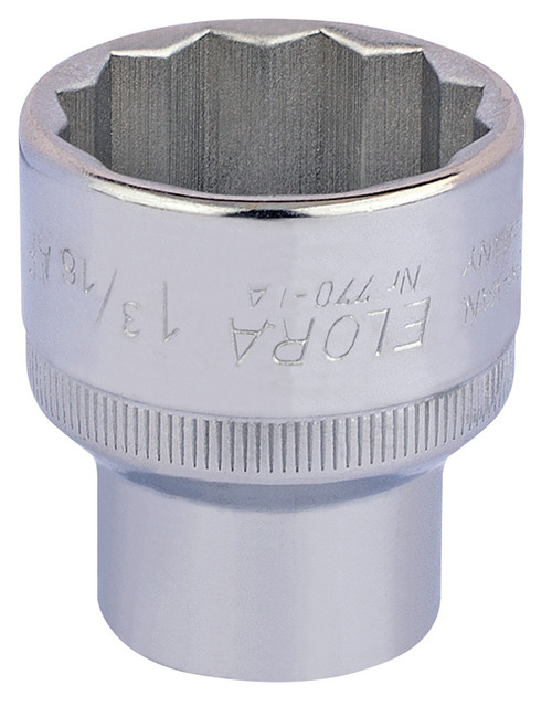 Elora 24509 Bi-Hexagon Socket, 1/2" Sq. Dr., 1 3/16"