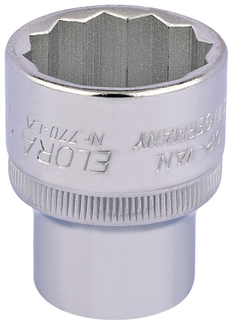 Elora 24476 Bi-Hexagon Socket, 1/2" Sq. Dr., 1"