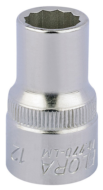 Elora 24575 Bi-Hexagon Socket, 1/2" Sq. Dr., 12mm