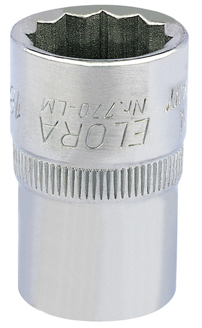 Elora 24632 Bi-Hexagon Socket, 1/2" Sq. Dr., 18mm