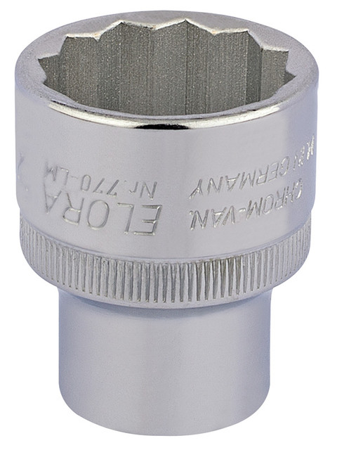 Elora 24723 Bi-Hexagon Socket, 1/2" Sq. Dr., 27mm