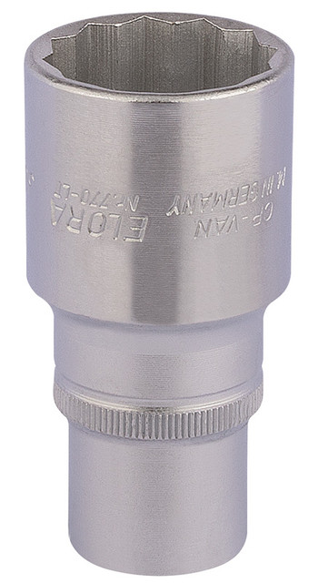 Elora 11939 Deep Bi-Hexagon Socket, 1/2" Sq. Dr., 30mm