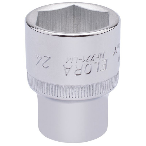 Elora 15313 Hexagon Socket, 1/2" Sq. Dr., 24mm