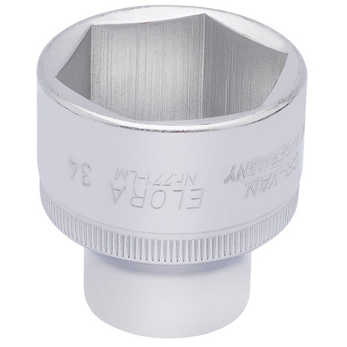 Elora 15323 Hexagon Socket, 1/2" Sq. Dr., 34mm