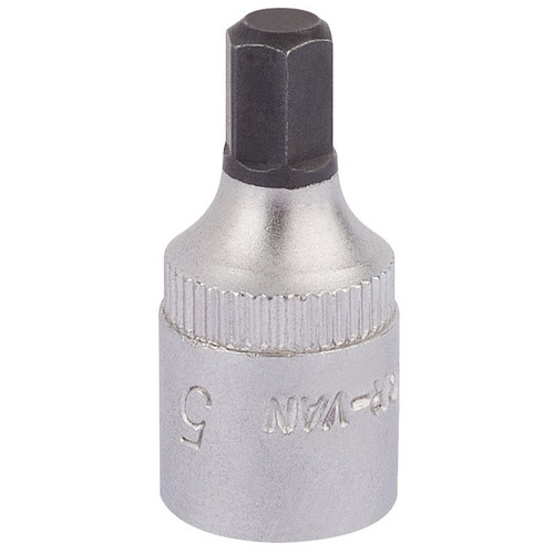 Elora 11126 Hexagon Screwdriver Socket, 1/4" Sq. Dr., 5mm