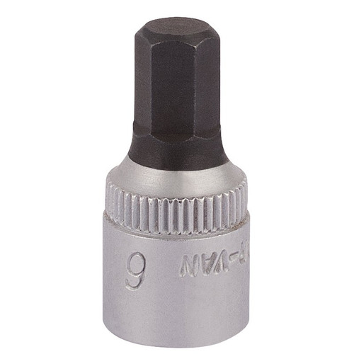Elora 11127 Hexagon Screwdriver Socket, 1/4" Sq. Dr., 6mm