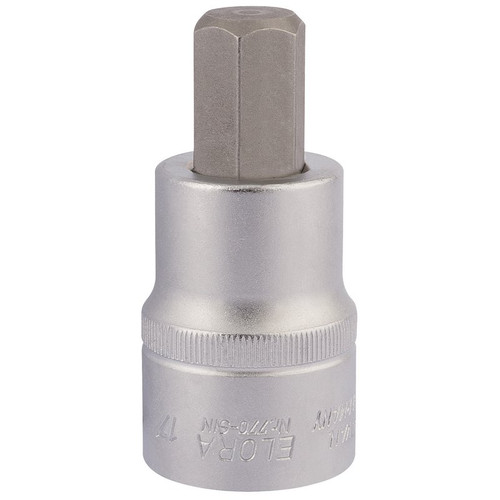 Elora 15553 Hexagon Screwdriver Socket, 3/4" Sq. Dr., 17mm