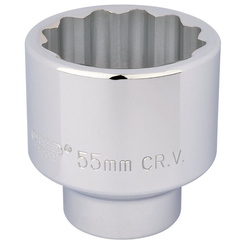 Draper Expert 16708 12 Point Socket, 3/4" Sq. Dr., 55mm
