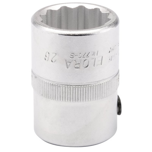 Elora 00749 Bi-Hexagon Socket, 3/4" Sq. Dr., 26mm