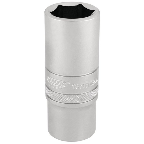 Draper Expert 17545 6 Point Deep Socket, 3/8" Sq. Dr., 18mm