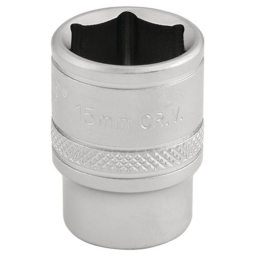 Draper Expert 16541 6 Point Metric Socket, 3/8" Sq. Dr., 15mm