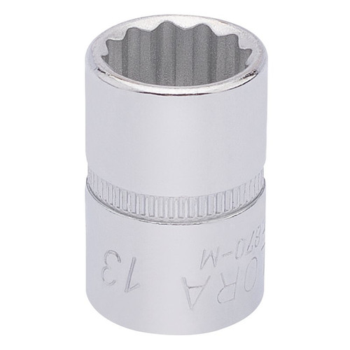 Elora 25896 Bi-Hexagon Socket, 3/8" Sq. Dr., 13mm