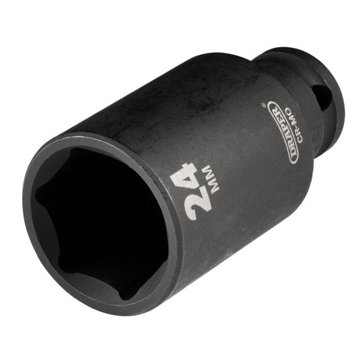 Draper 20182 HI-TORQ® Metric Deep Impact Socket, 3/8" Sq. Dr., 24mm