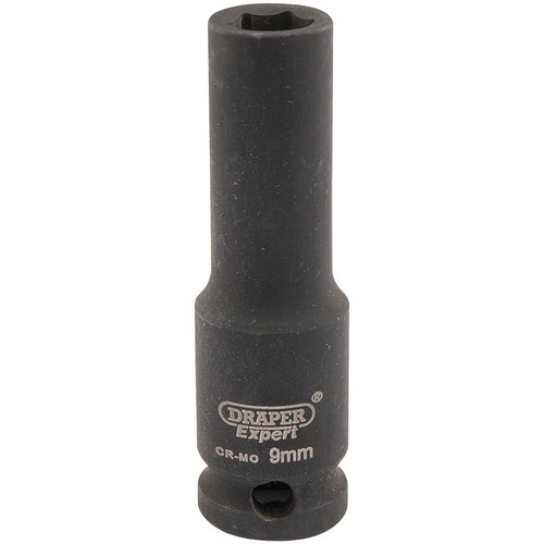 Draper 06882 HI-TORQ® 6 Point Deep Impact Socket, 3/8" Sq. Dr., 9mm