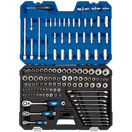 Draper Expert 16460 HI-TORQ® Combined MM/AF Socket Set, 1/4", 3/8" and 1/2" Sq. Dr. (150 Piece)