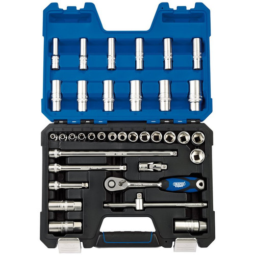 Draper Expert 16449 Metric Socket Set, 3/8" Sq. Dr. (36 Piece)