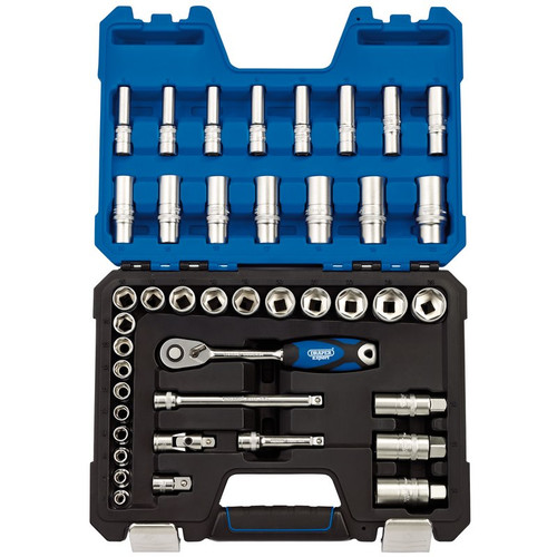 Draper Expert 16451 Metric Socket Set, 3/8" Sq. Dr. (42 Piece)