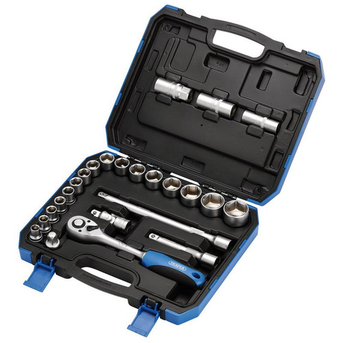 Draper 16362 HI-TORQ® Metric Socket Set, 1/2" Sq. Dr. (24 Piece)