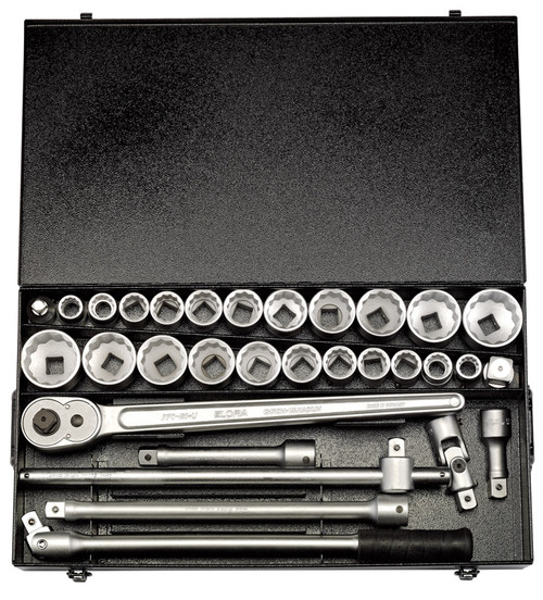 Elora 00335 Metric and Imperial Socket Set, 3/4" Sq. Dr. (31 Piece)