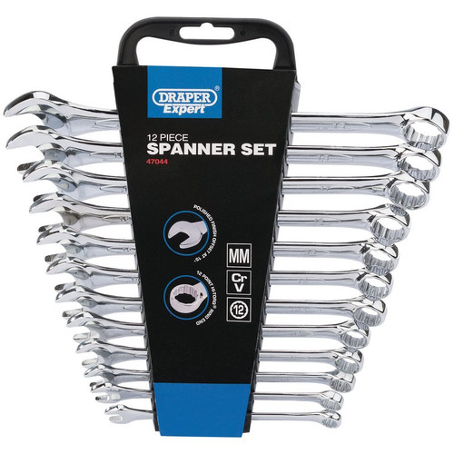 Draper Expert 47044 HI-TORQ® Metric Combination Spanner Set, 8 - 19mm (12 Piece)