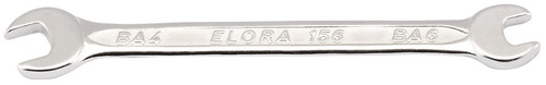 Elora 156-4x6 Midget Metric Double Open End Spanner, 4 x 6mm