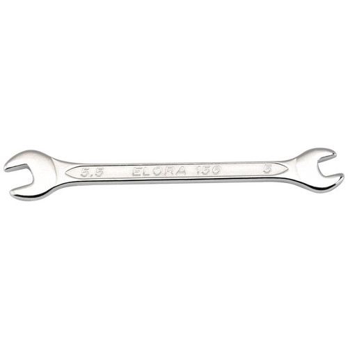 Elora 05369 Midget Metric Double Open End Spanner, 5 x 5.5mm