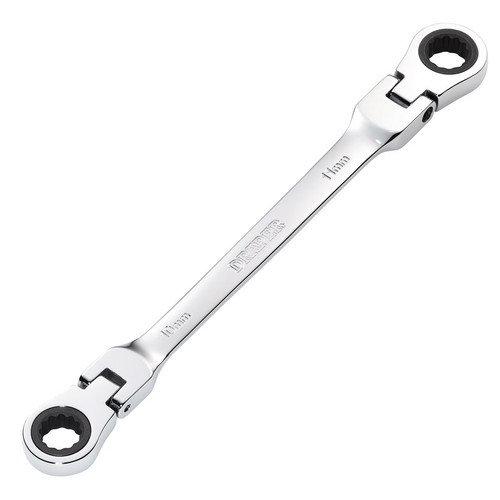 Draper 27745 HI-TORQ® Metric Flexible Head Double Ring Ratchet Spanner, 10 x 11mm