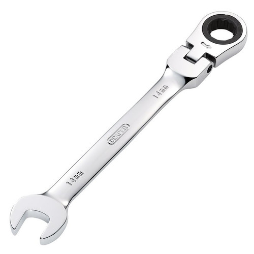 Draper 52016 HI-TORQ® Metric Flexible Head Ratcheting Combination Spanner, 14mm