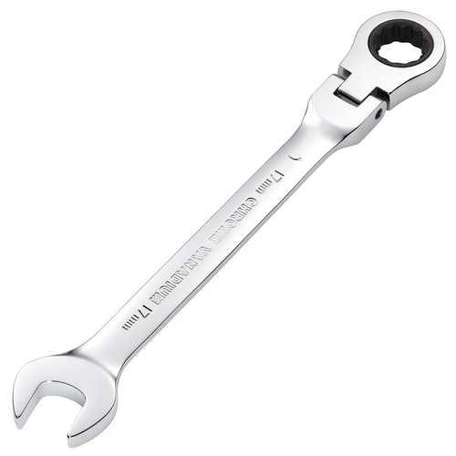 Draper 52019 HI-TORQ® Metric Flexible Head Ratcheting Combination Spanner, 17mm
